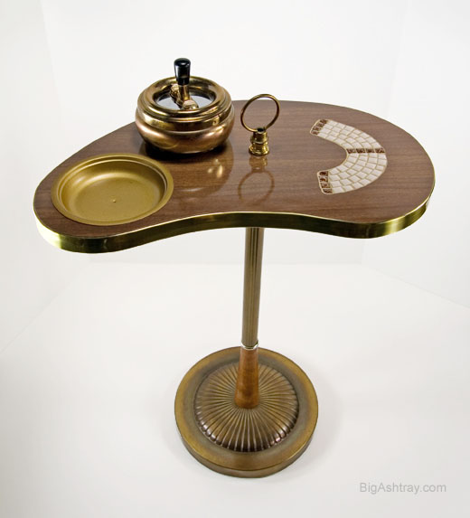 Vintage Chair Side Kidney Bean Standing Ashtray Table - Image 2