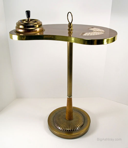Vintage Chair Side Kidney Bean Standing Ashtray Table