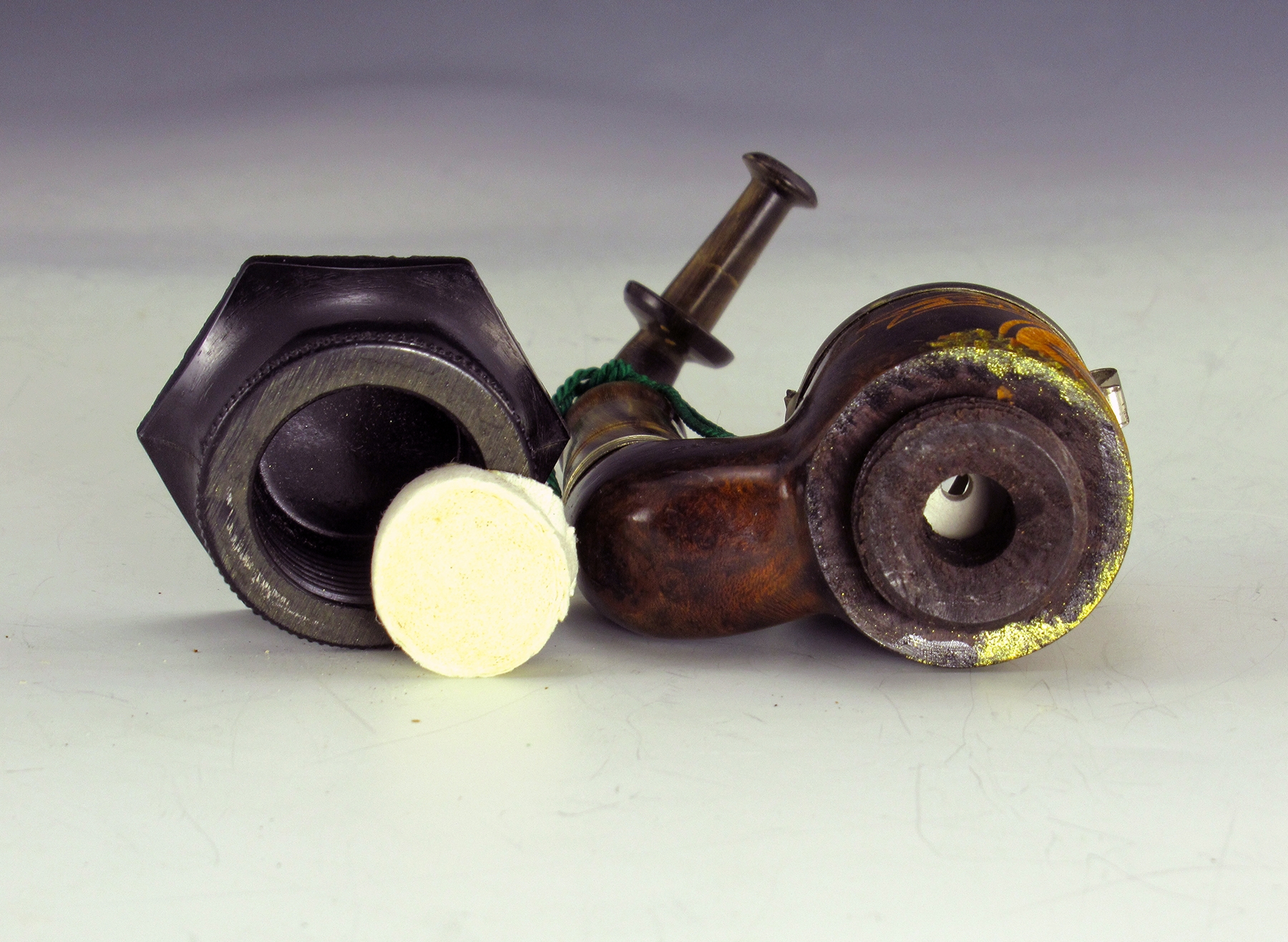 Hand-Carved Antique Smoking Pipe Germany Unused - Image 5
