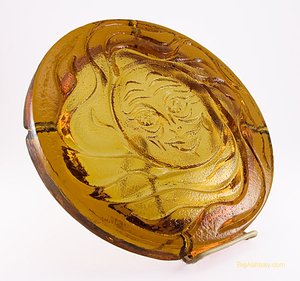 Vintage Glass Sun Face Seven Pound Patio Ashtray - Image 4