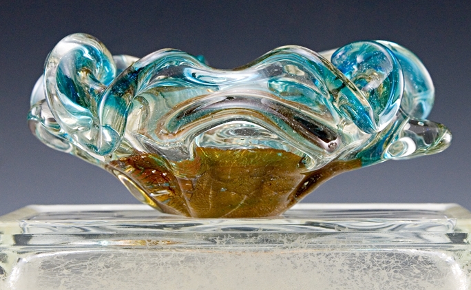 Vintage Beach Decor Murano Art Glass Ash Bowl - Image 2