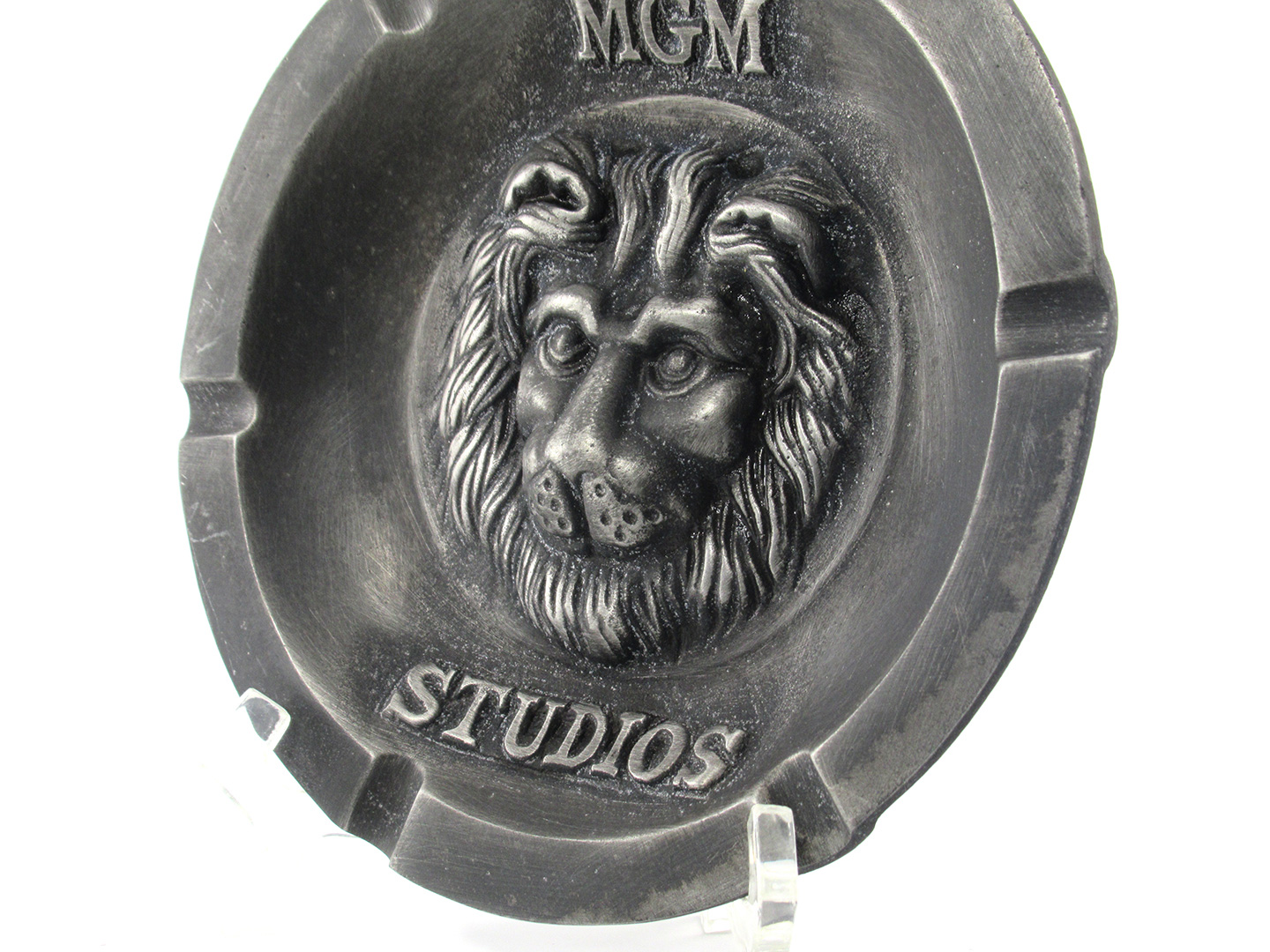 Vintage MGM Studios Lion Head Ashtray in Pewter - Image 2