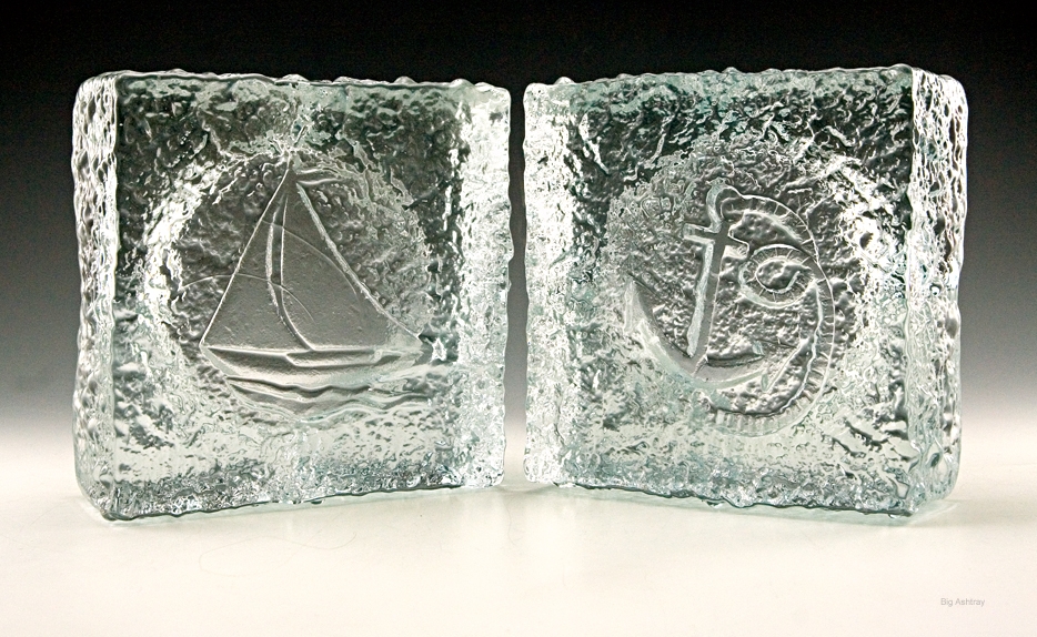 Nautical Decor Iceberg Crystal Cigar Ashtray Set - Image 3