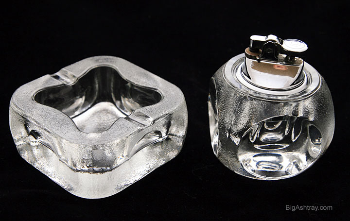 Vintage Retro Modern Art Glass Smoke Set
