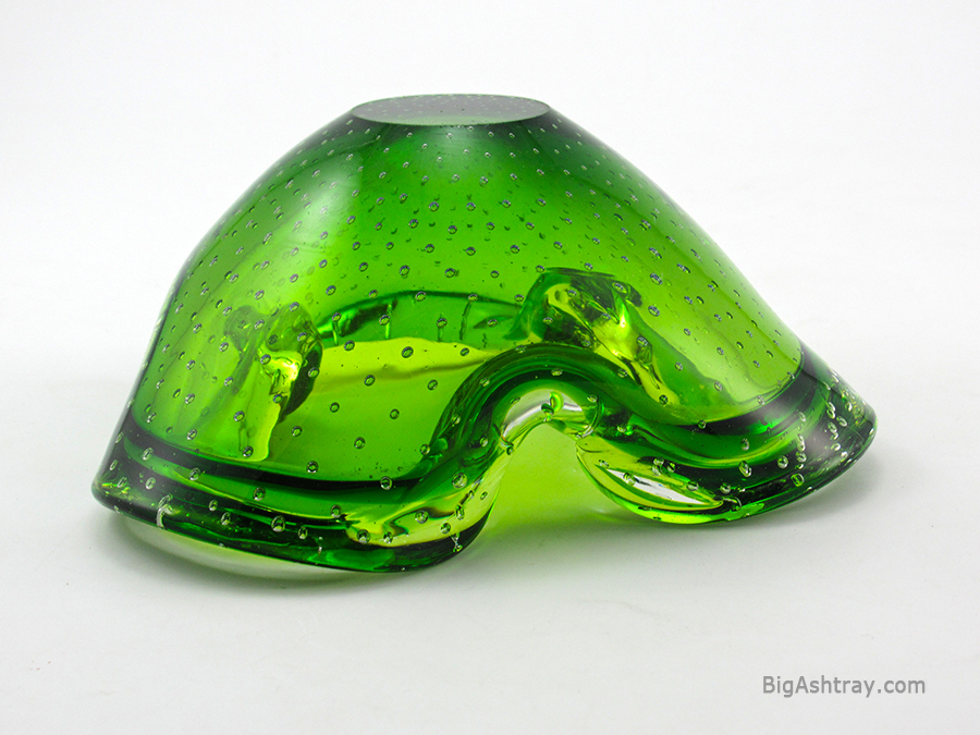 Murano Cased Glass Ashtray with Concentric Bubbles - Image 4