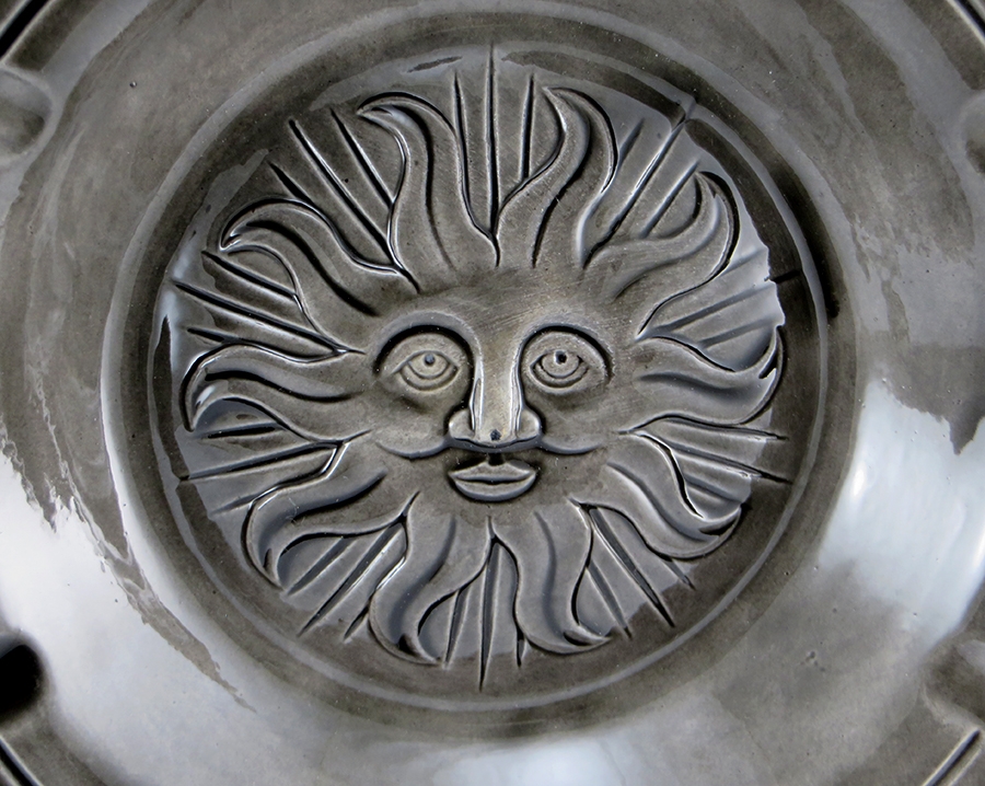 Vintage Zodiac Ashtray Hand-Made Pottery Great Detail - Image 2