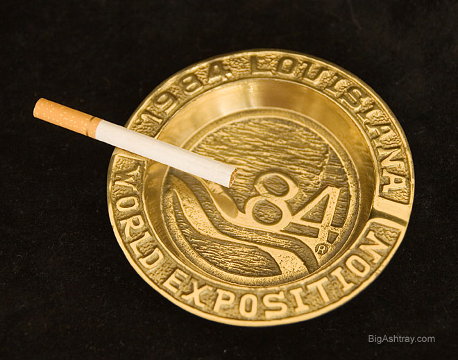 World Exposition Brass Ashtray New Orleans 1984 - Image 2