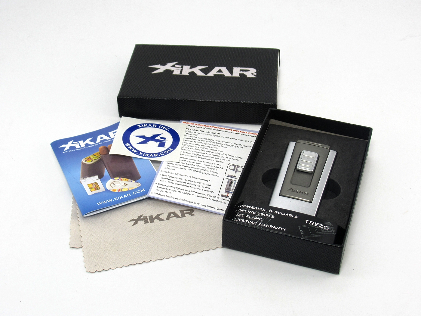 Premium Cigar Lighter Xikar Triple Jet Flame in Gunmetal - Image 5