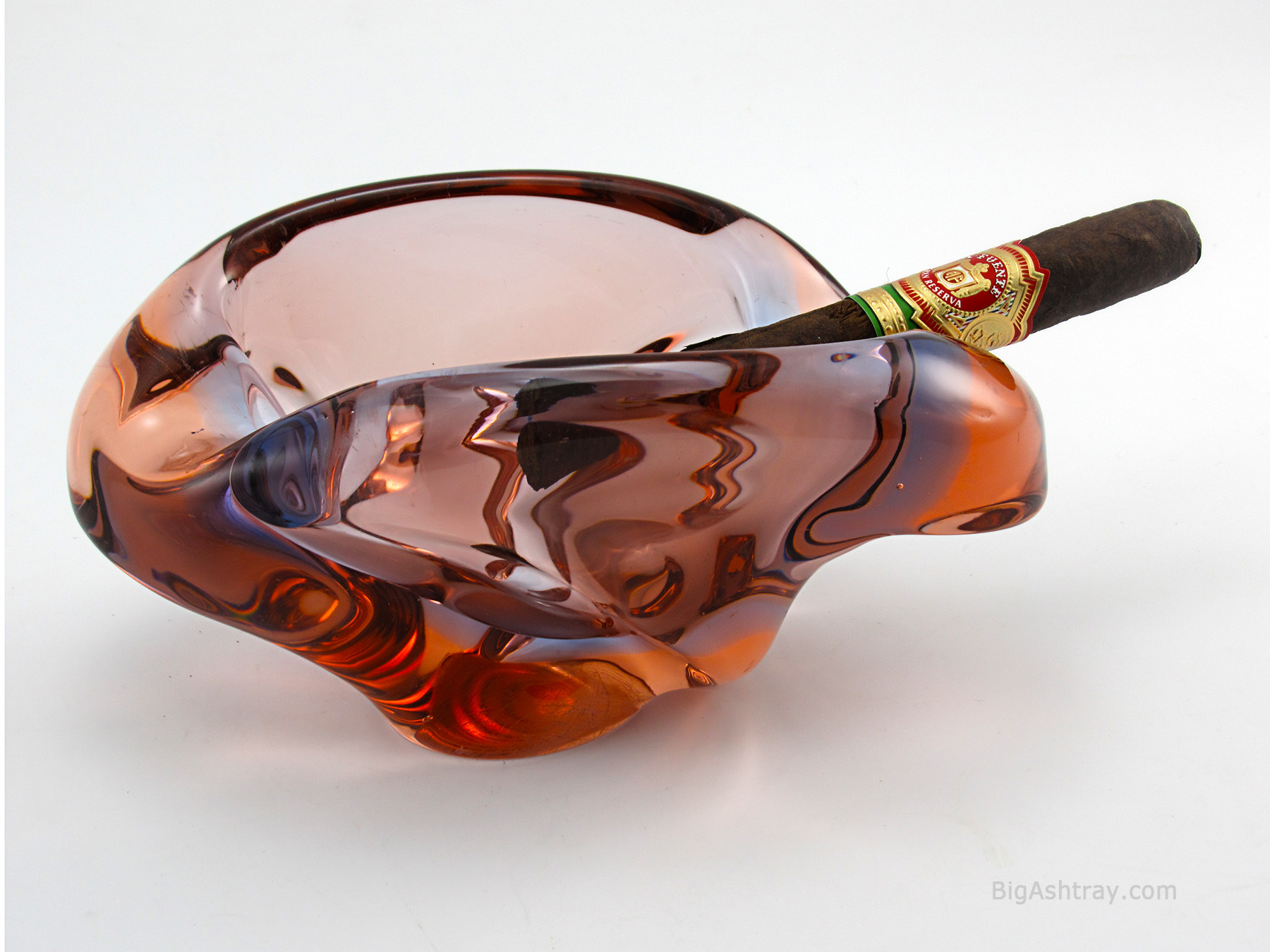 Mid-Century Modern Czech Glass Freeform Art Glass Ashtray - Image 6