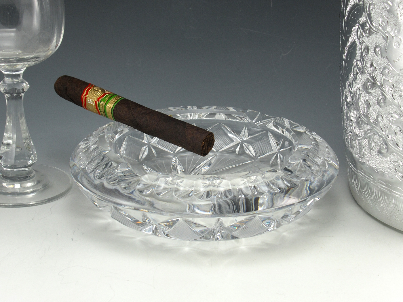 Crystal Ashtray Bohemian Czech High Clarity - Image 2