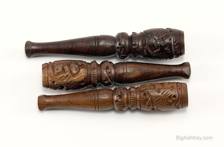 Hand-Carved Wood Taster Chillums from Pakistan