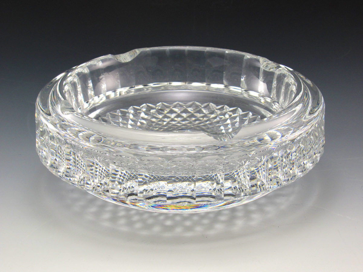 Waterford Crystal Ashtray Signed 5.5 Pounds Big Ashtray